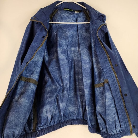 Frogg Togg Jacket Mens Large Blue Casual Lightweight Hooded Outerwear Rain Coat - Picture 3 of 11